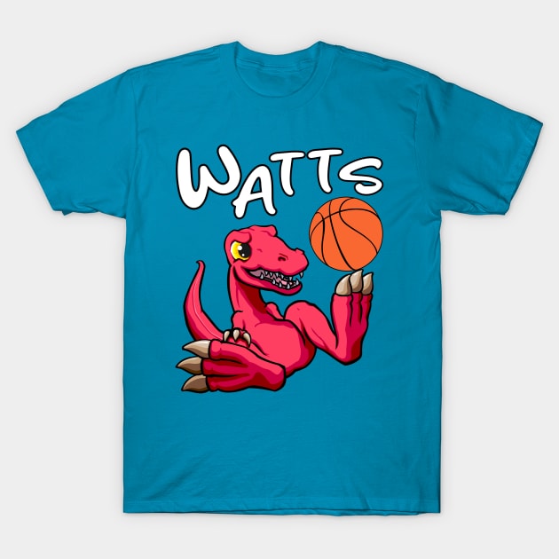 Watts Dinosaurs Basketball Squad Warmup Jersey T-Shirt by WavyDopeness